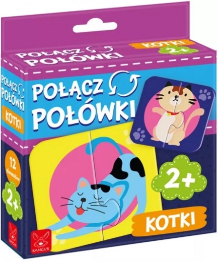 Koppelpuzzel vrolijke katjes