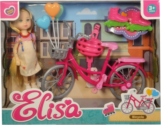 Mini pop met fiets, rolschaatsen en helm