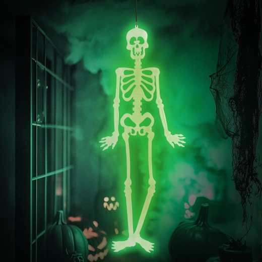 Fosforescerende Halloween-decoratie skelet 90 × 40 cm