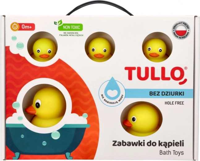 Badende eendenfamilie – 5 stuks