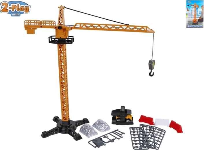2-Play hijskraan met bouwvoertuig en accessoires 40 cm