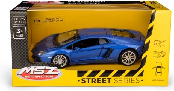MSZ Lamborghini Aventador Coupé op schaal 1:24, blauw