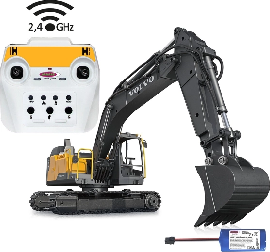 Metalen RC-graafmachine Volvo EC160E op schaal 1:16 met sloopset
