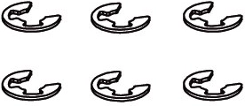 Borgveerring E-clip 7 mm voor Voltage en Major