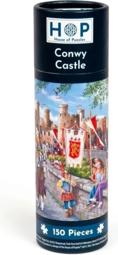 Mini-puzzel Kasteel Conwy in koker, 150 stukjes