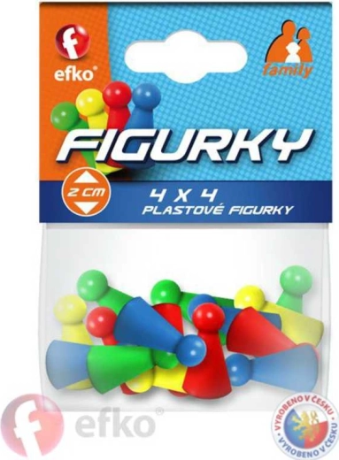 EFKO Family gekleurde pionnen voor bordspellen (16 stuks)
