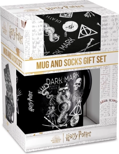 Harry Potter Dark Arts heren cadeau set mok en sokken