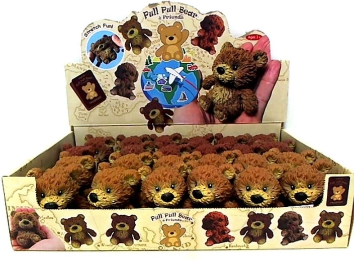 Zachte pluche teddybeer met erwtje 7 cm