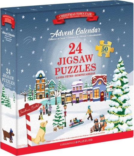 Adventskalender: Kerstmarkt-puzzel 24x50 stukjes