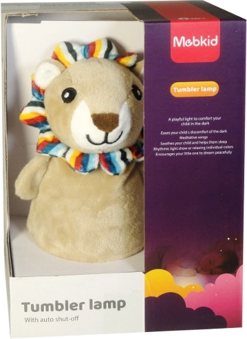 Wiegelspeelgoed en nachtlampje – pluchen leeuw voor de allerkleinsten