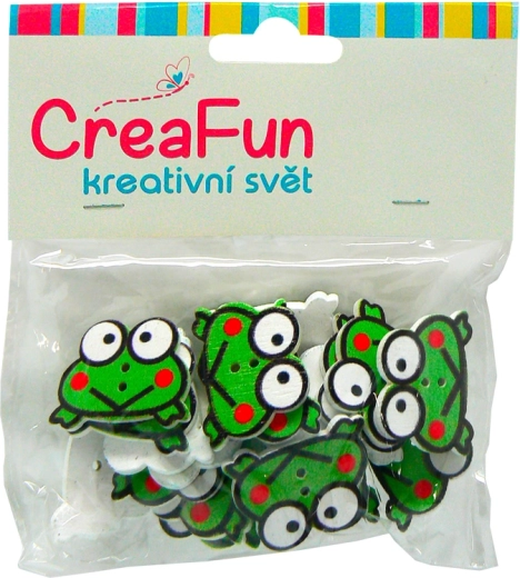 Houten kralen kikker 20 stuks 2,5 × 2 cm