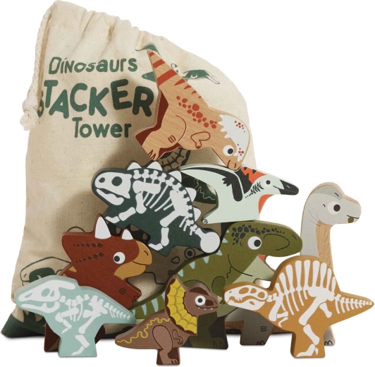 Le Toy Van houten dinosaurusfiguren – stapelpuzzel