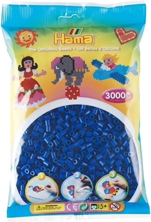 Hama midi strijkkralen blauw 3000 stuks