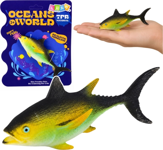Realistische rubberen tonijnfiguur 14 cm