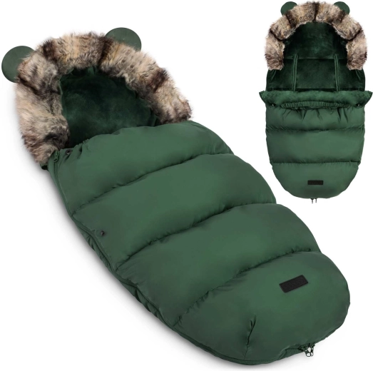 Wintervoetenzak voor kinderwagen en slee Ricokids Elmi khaki