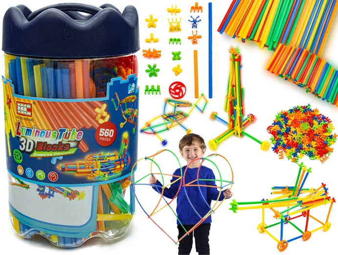 Constructie-lichtgevende rietjes 3D (ca. 560 onderdelen)