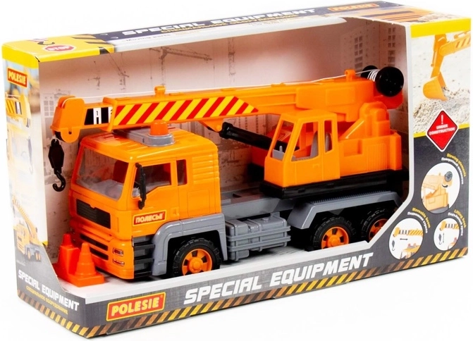 Speelgoedkraan met beweegbare haak en handlier