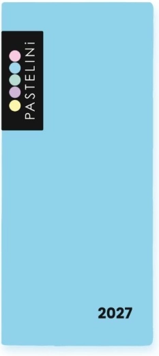 Pastelini weekplanner 2027 blauw in PVC-omslag