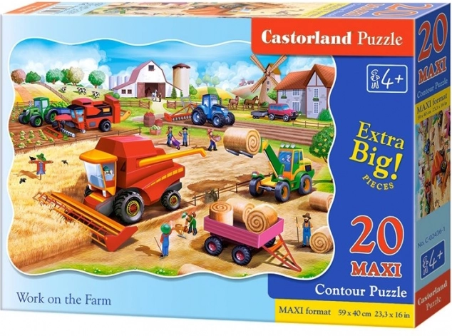 Puzzel 20 stukken MAXI Werk op de boerderij