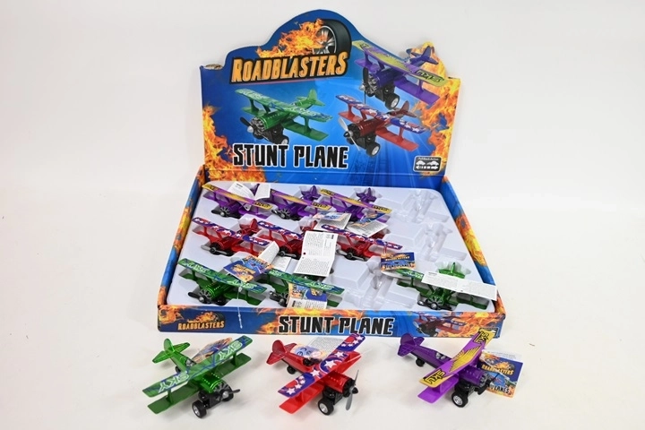 Stuntvliegtuigje 11 cm (12 stuks in display)