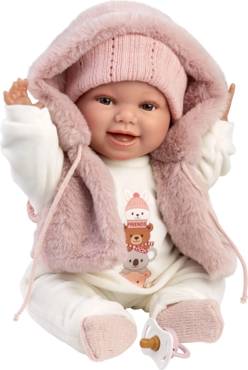 Llorens New born realistische babypop met geluiden 38 cm