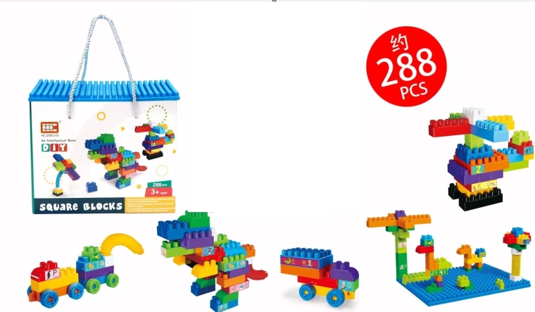 Kleurrijke constructieblokjes – 288 onderdelen