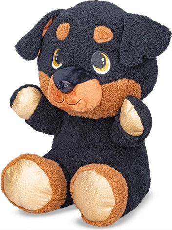 Pluche zittende rottweiler 16,5 cm