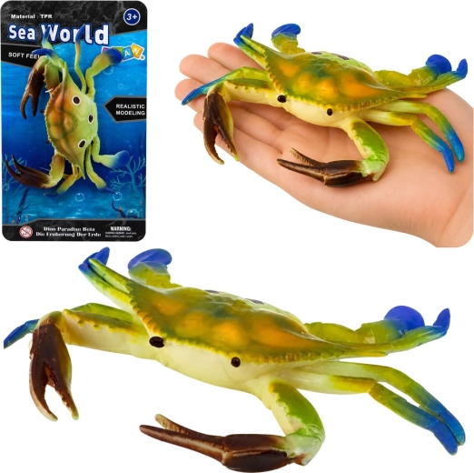 Realistische rubberen krabfiguur 19 cm