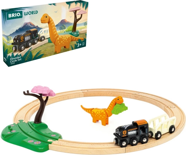 BRIO World ronde dinosaurus-houten treinbaan