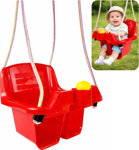 Hangende kinderzit-schommel emmermodel rood