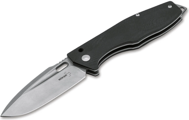 Vouwmes Böker Plus Caracal Folder 42, 8,7 cm, stonewash, zwart G10