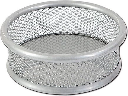 Metalen bakje voor paperclips CONCORDE, zilverkleurig