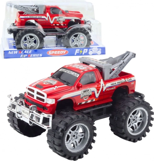 Reddings-terreinwagen met trekhaak, achterwielaandrijving, rood 27 cm