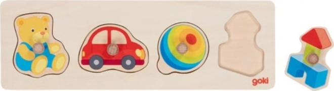 Houten inlegpuzzel Mijn speelgoed Goki