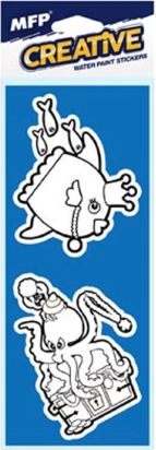 Waterkleurplezier – foam stickers, set van 2 stuks, mix van motieven