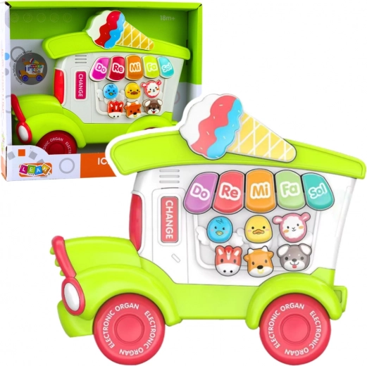 Kinder elektrisch pianootje – groene ijssalon