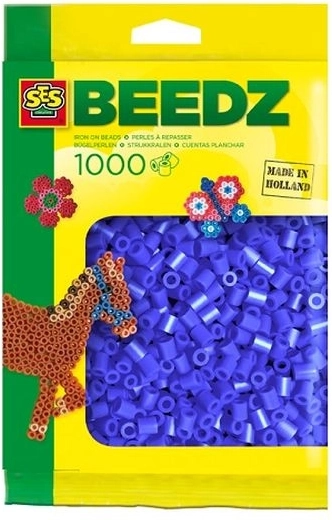 SES Creative strijkkralen donkerblauw 1000 stuks
