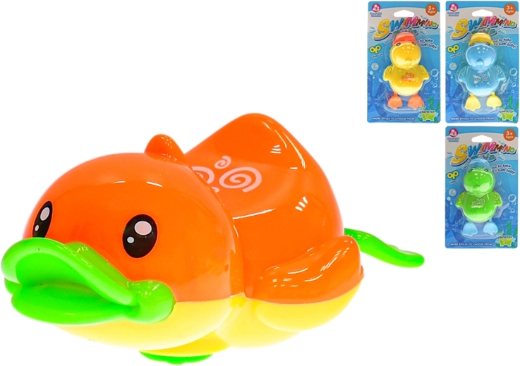 Zwevende opwindbare bad-eend 12 cm