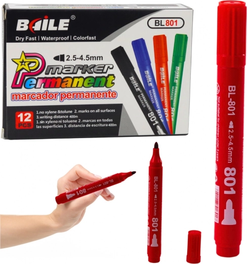 permanente watervaste marker rood 2,5–4,5 mm