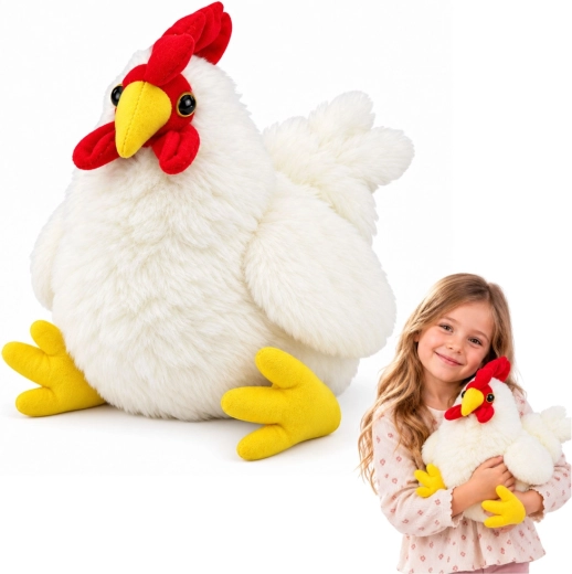 Pluchen kip om te knuffelen 40 cm