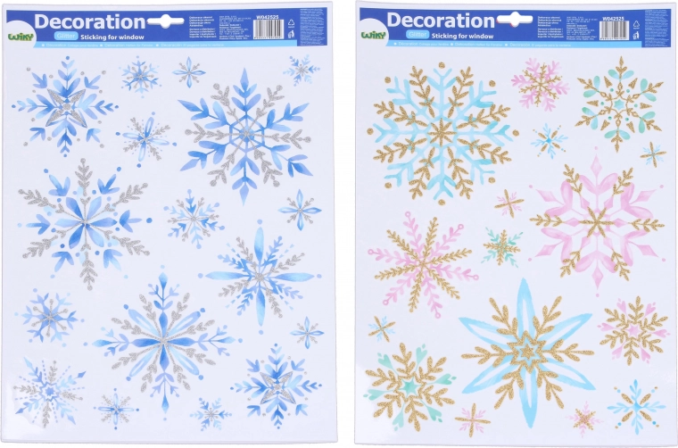 Raamdecoratie Sneeuwvlokken 41 × 29 cm