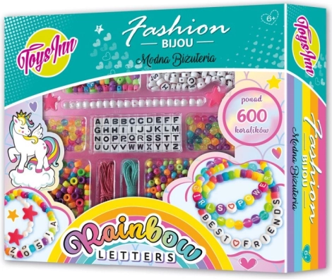 Set kralen Rainbow Letters