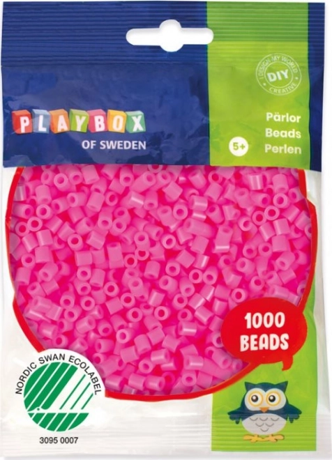 Playbox strijkkralen roze 1000 stuks