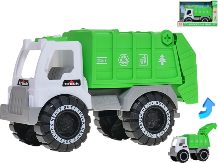 Vuilniswagen 21,5 cm met vrijloop