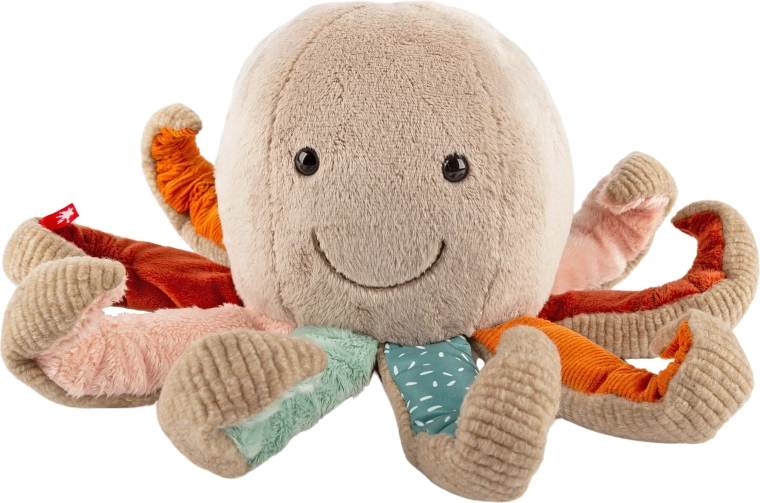 Sigikid eerste pluchen patchwork-octopus 26 cm
