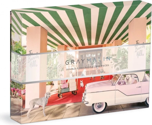 Dubbelzijdige puzzel Honden in het Beverly Hills Hotel 500 stukjes – GRAY MALIN