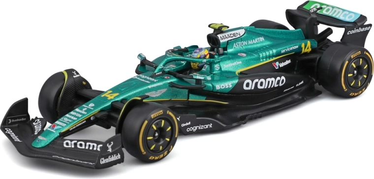 Bburago Aston Martin AMR25 2025 #14 Fernando Alonso 1:43 in decoratieve box