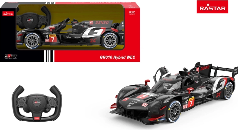 Rastar RC-auto Toyota Gazoo racing GR010 hybrid 1:14 zwart