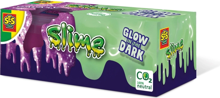 Glow-in-the-dark slijm met glitters 2 stuks