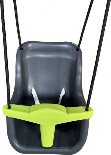Kunststof kinderswing met veiligheidsgordel, antraciet